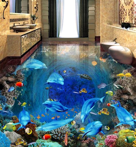 3d Sea Fish 071 Floor Mural Self Adhesive Sticker Bathroom Non Slip Wa