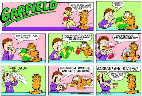 Garfield Daily Comic Strip On November 9th 1986 Garfield Cartoon
