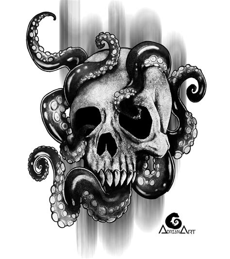 Skull Octopus Tattoo Design Speedpaint By Artag95 On Deviantart