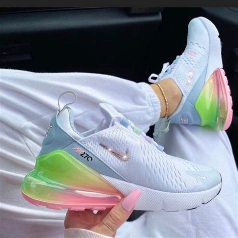 Swarovski Nike Air Max 270 Rainbow Sneakers Blinged Out With Etsy Uk