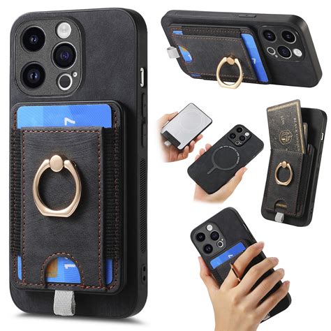 Nalacover 2 In 1 Magnetic Case For IPhone 13 Pro Max Back Wallet Case With Detachable Card