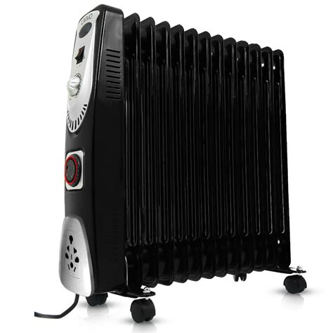 13 Fin 3kw Portable Electric Oil Filled Radiator Heater 3000w W Timer