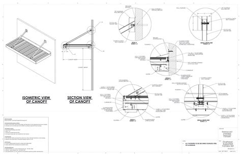 Entrance Overhead Canopy Details Commercial Metal Canopy Drawings
