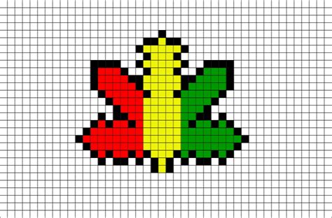 Pot Leaf Pixel Art Brik