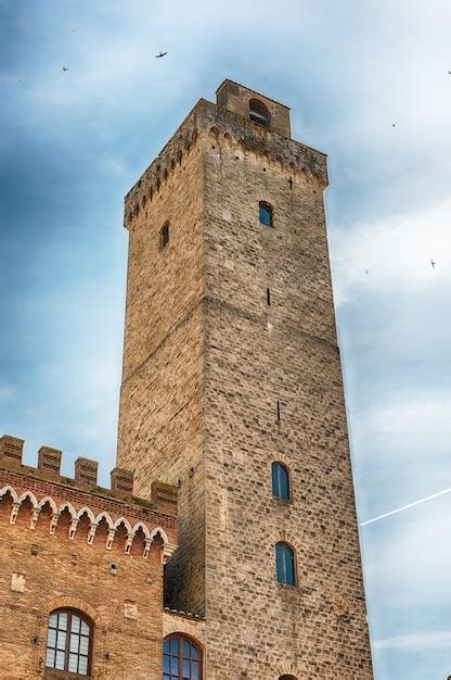 premium photo view of torre grossa the tallest medieval tower of san gimignano tuscany italy