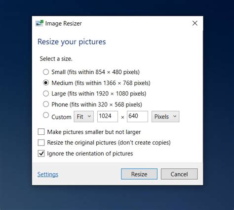 Image Resizer For Windows 10