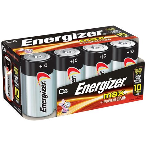 Energizer Alkaline C Battery 8 Pack E93fp 8 The Home Depot