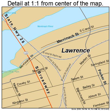 Lawrence Massachusetts Street Map 2534550