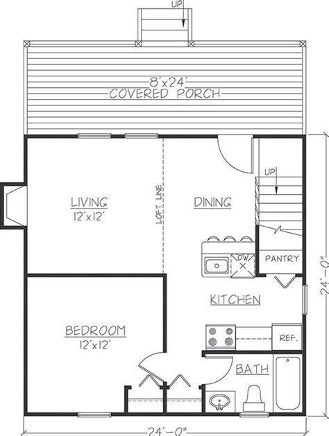 24x24 Floor Plan Cabin Floor Plans Cabin Plans With Loft Loft Floor