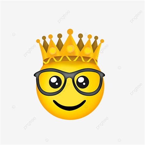 Emoji Crown 3d Vector 3d Emoji Happy Crown Smile Smiley Expression