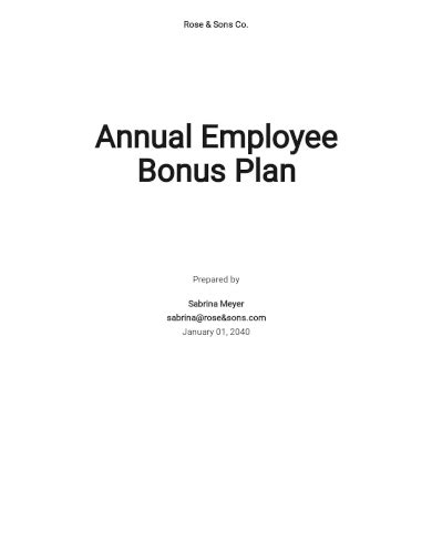 Free 12 Sample Bonus Plan Templates In Pdf