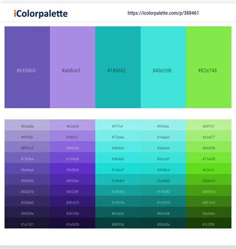 pastel purple and green color palette purple and green from dark green color tones to pale