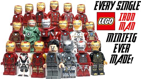 Every Lego Iron Man Minifigure Ever Comparison Video Youtube