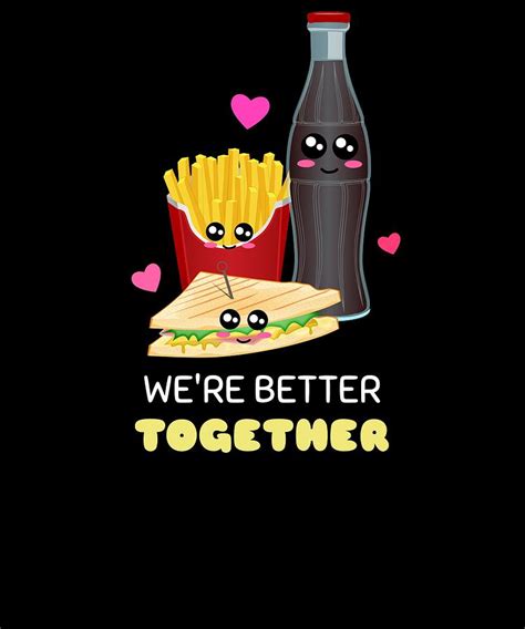 Were Better Together Cute Fastfood Pun Digital Art By Dogboo Fine Art