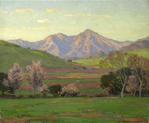 Artwork By William Wendt Verdant Landscape With Mountains Beyond Made