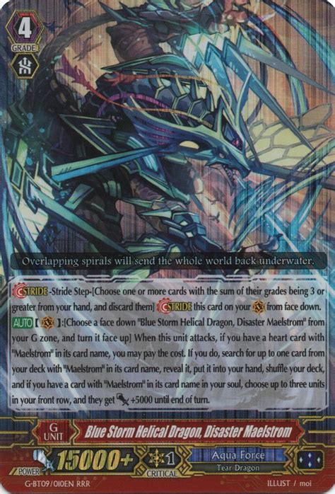 Blue Storm Helical Dragon Disaster Maelstrom Cardfight Vanguard