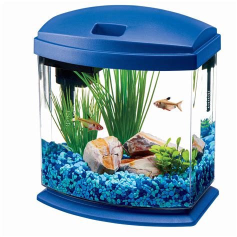 Aqueon Minibow Aquarium Led Starter Kit 1 Gallon Blue