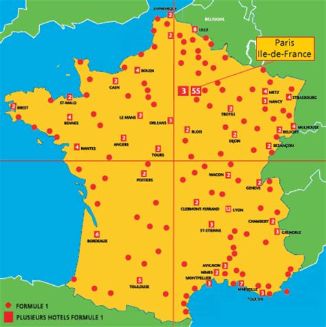 France location map regions and departements. Hôtel Formule 1, hôtel Etap - Blog de Krzysztofa