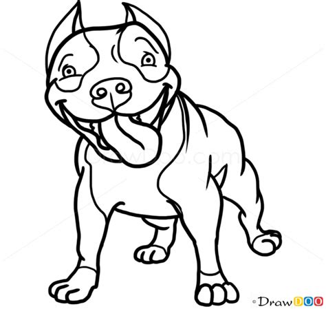 Afbeeldingsresultaat Voor Friendly Pitbull Dog Drawing Simple