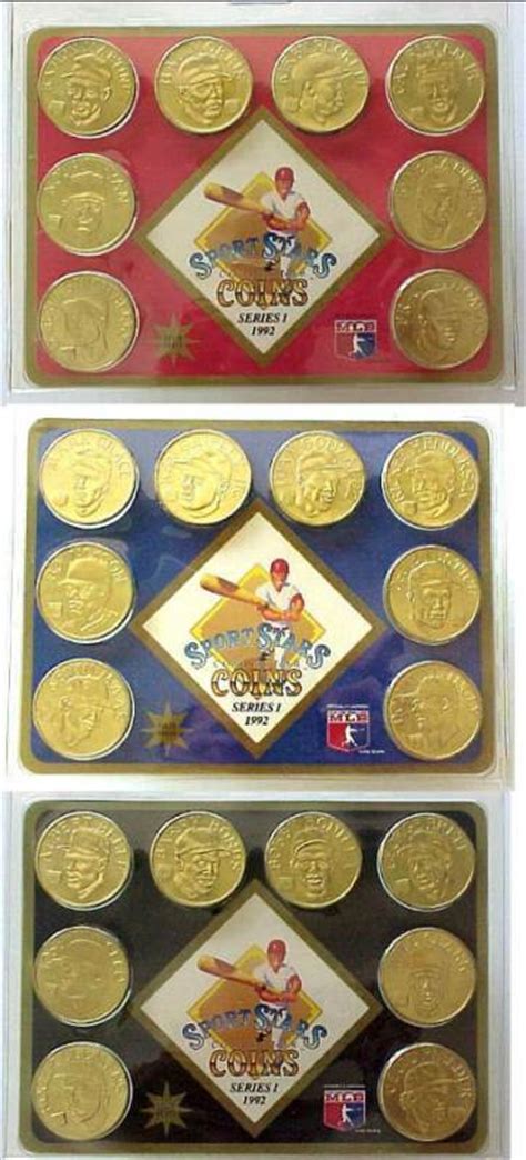 Roseville, mn 55113 phone number: 1992 Sport Stars Collector Coins - (3) Complete SEALED Sets (#1,#2,#3)