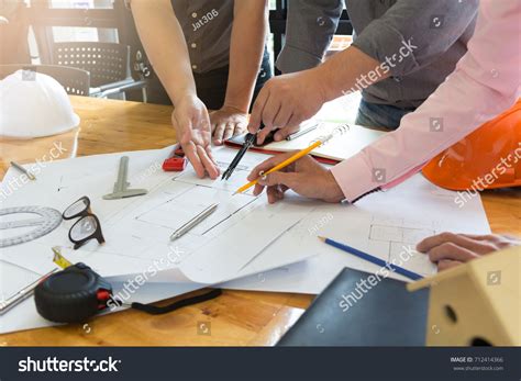 Engineer Architect Concept Engineer Architects Office Stock Photo