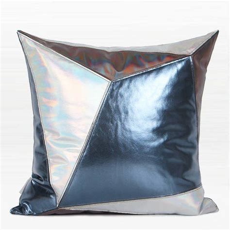 Decorative Pillow Throw Pillow Cover Blue And Silver Three Etsy