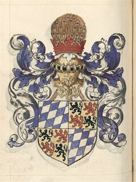 Hainault House Of Bavaria — From The 16th C French Manuscript Grand