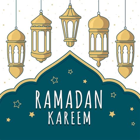 Illustration De Ramadan Kareem Dessiné à La Main Vecteur Gratuite