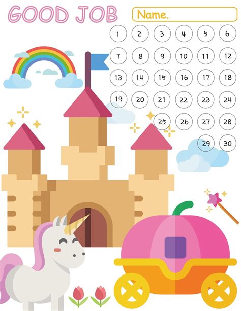 Princess Castel Reward Chart For Kids Good Parenting Solution Chore