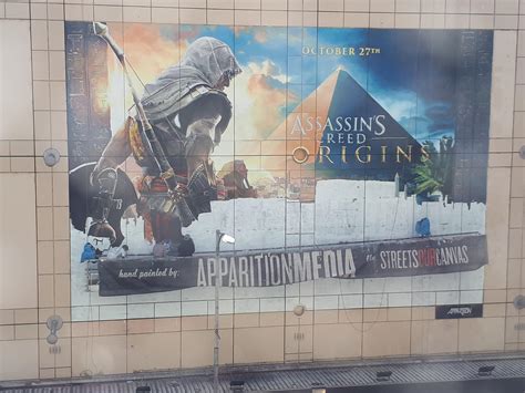 Assassin S Creed Origins Billboard Being Hand Painted In Melbourne R