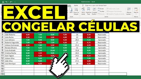 Como Congelar e fixar células e colunas no Excel Aula 3 YouTube