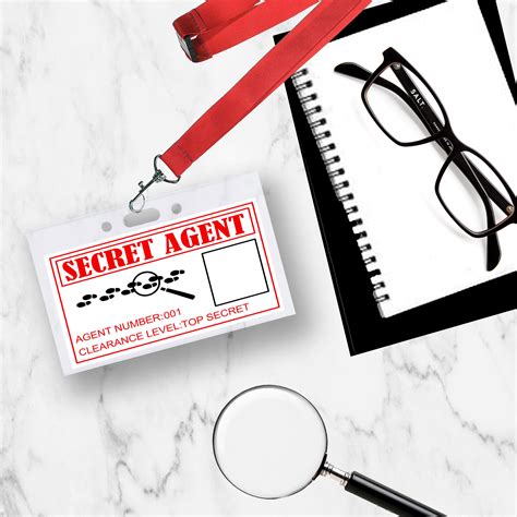 Printable Spy Secret Agent Id Badge James Bond Etsy