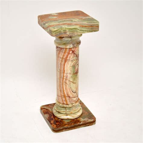 Antique Neo Classical Onyx Pedestal Column Marylebone Antiques
