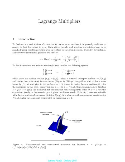 Pdf Mathematical Physics Lessons Lagrange Multipliers