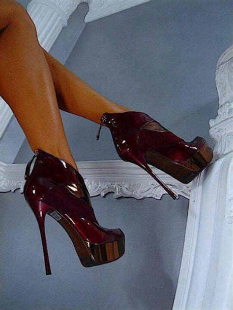 Dark Cherry Adorable High Heels Shoes Only Me 💚💟💖 👌💙💚 Xoxo Bootie
