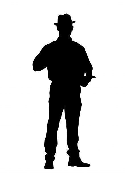 Man Standing Silhouette Free Stock Photo Public Domain