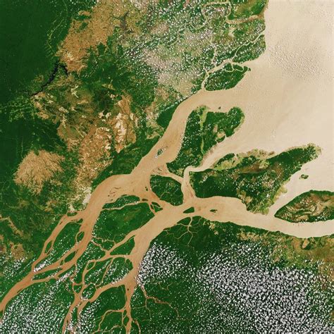 Northern Brazil Where The Amazon River Meets The Atlantic Ocean The