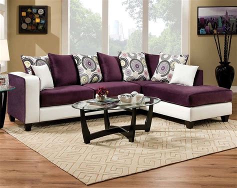 Implosion Purple 2 Piece Sectional Sofa Living Room By American