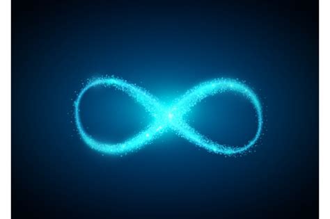 Infinity Symbol Background Light Blue Infinite Eternity Concept With