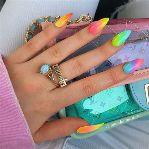 23 Cute Multi Colored Nails To Copy This Summer StayGlam Hippie