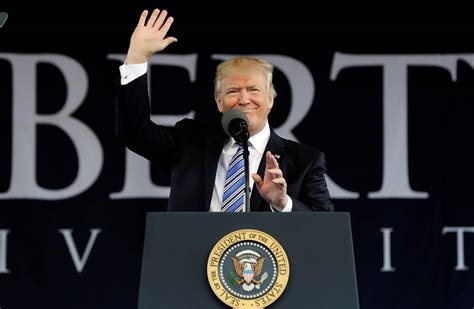 Trump Bashes Critics Stresses Perseverance In Commencement Speech Wsj