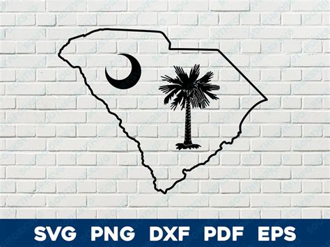 South Carolina State Flag Shape Svg Png Dxf Eps Pdf Vector Graphic