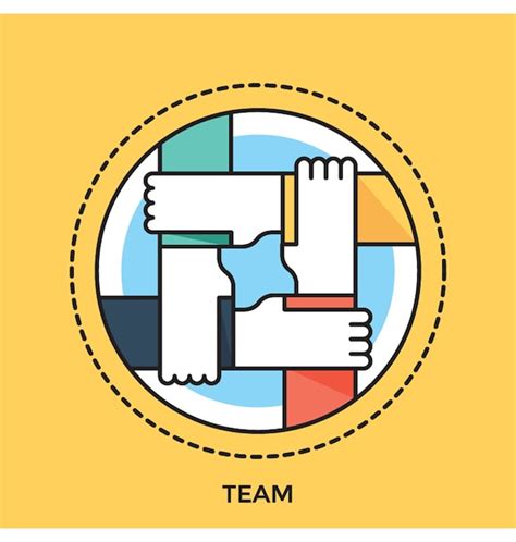 Premium Vector Team Flat Vector Icon