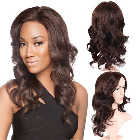 Cheap Synthetic Long Wavy Black Hair Wig For Black Women Heat Resistant