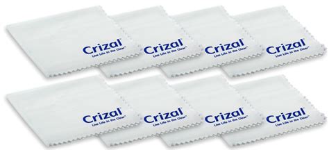 Crizal Microfiber Eyeglasses Lens Cleaning Cloth Wcase 8 Pack