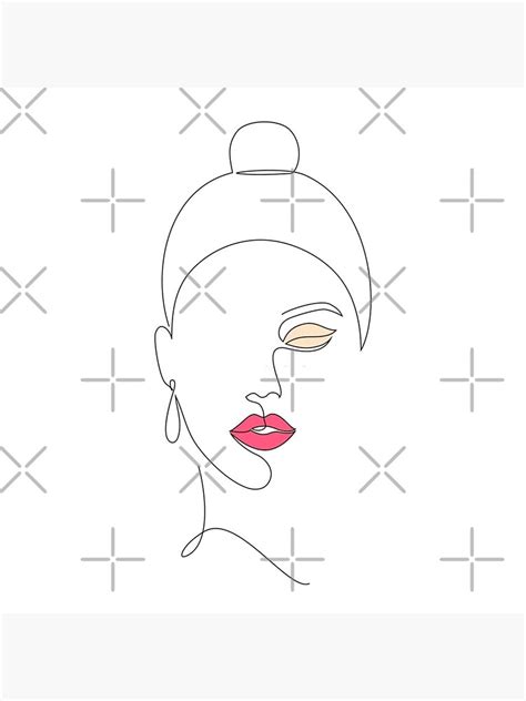 Pretty Woman Modern Line Art Poster By Thegoodlad Redbubble