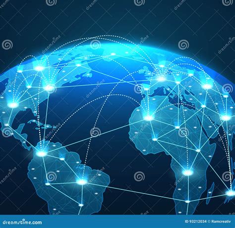 Internet Concept Of Global Network Connections Lines And