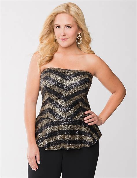 Sequin Bustier Top Fashion Plus Size Fashion Bustier Top