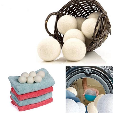 6pcs pack wool dryer balls reusable natural organic laundry fabric softener ball premium washing