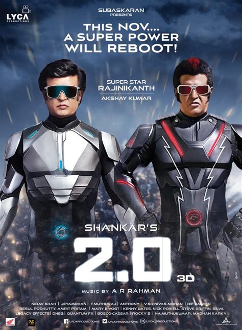 He announced november 20 as the release date of 2.0. 2.0 DVD Release Date | Redbox, Netflix, iTunes, Amazon